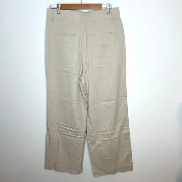 Everlane The Way-High Drape Pant In Sandstone Size 12 Short New - Picture 9 of 14